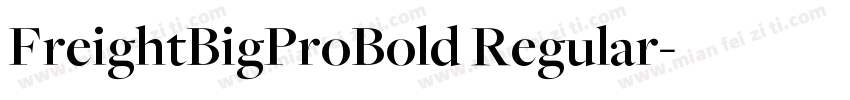FreightBigProBold Regular字体转换